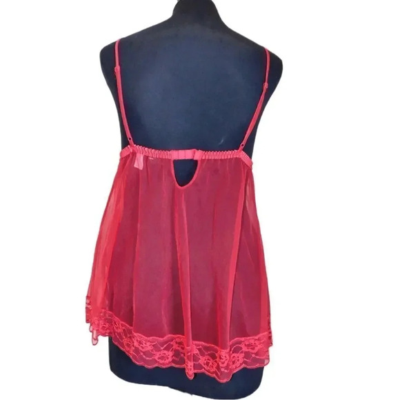 Frederick red babydoll w/ side slit - Picture 3 of 13
